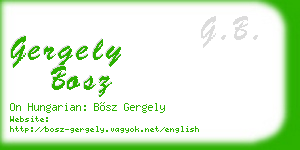 gergely bosz business card